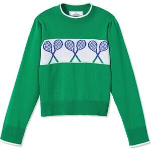 NWT Classic Prep Darby Tennis Sweater in Blarney Green Size 12